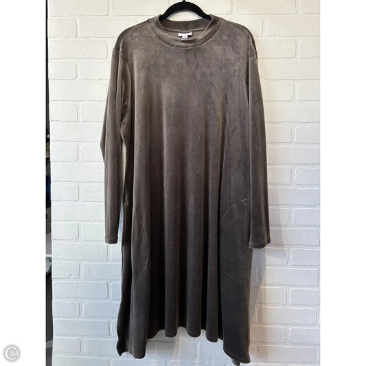 Dress Casual Midi By Pure Jill In Brown, Size: 2x