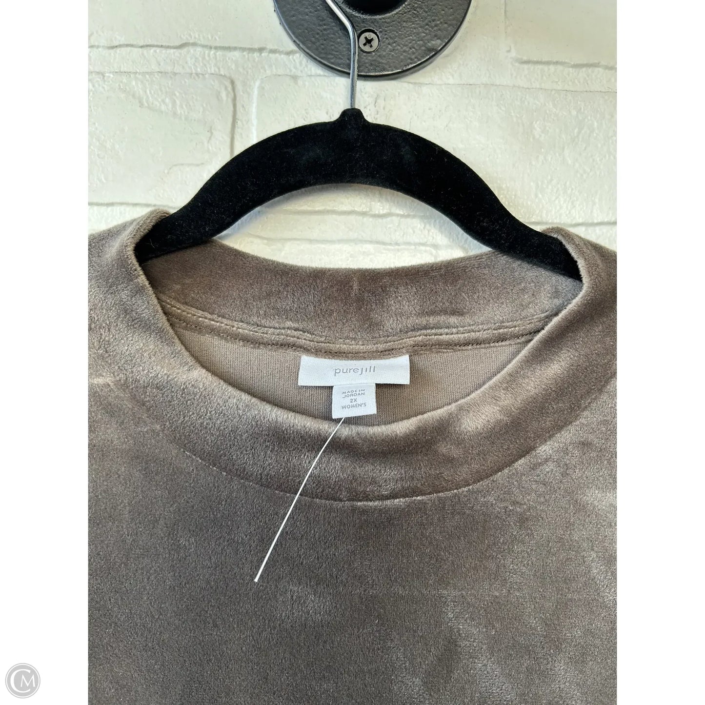 Dress Casual Midi By Pure Jill In Brown, Size: 2x