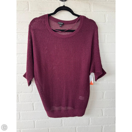 Sweater Short Sleeve By Apt 9 In Purple, Size: Xl