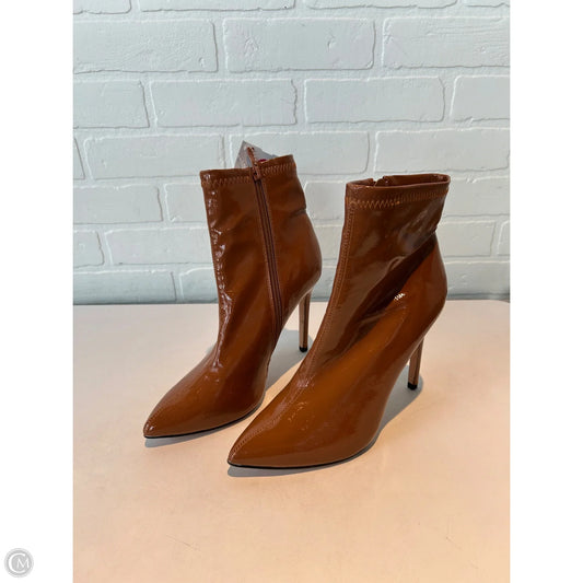 Boots Mid-calf Heels By Catherine Malandrino In Brown, Size: 8.5