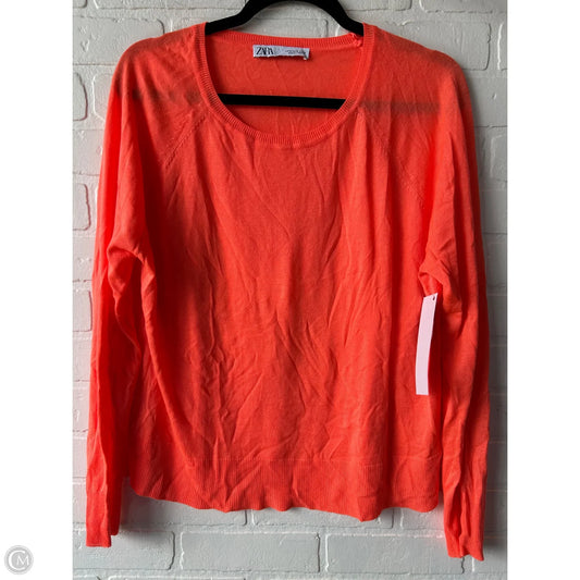 Sweater By Zara In Orange, Size: M