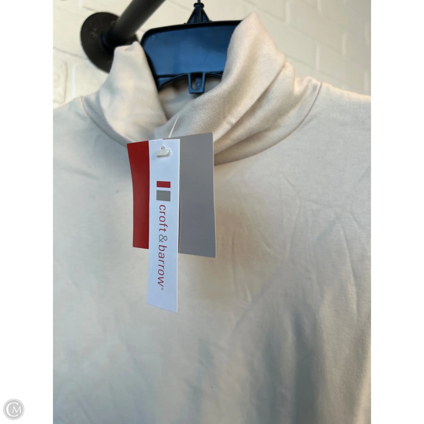 Top Long Sleeve By Croft And Barrow In Cream, Size: Xl