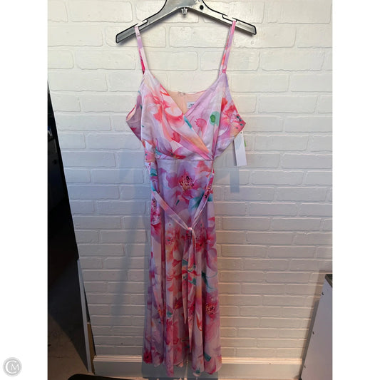 Dress Casual Maxi By Tahari By Arthur Levine In Pink & Purple, Size: Xl