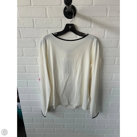 Top Long Sleeve Basic By H&m In Black & Cream, Size: L