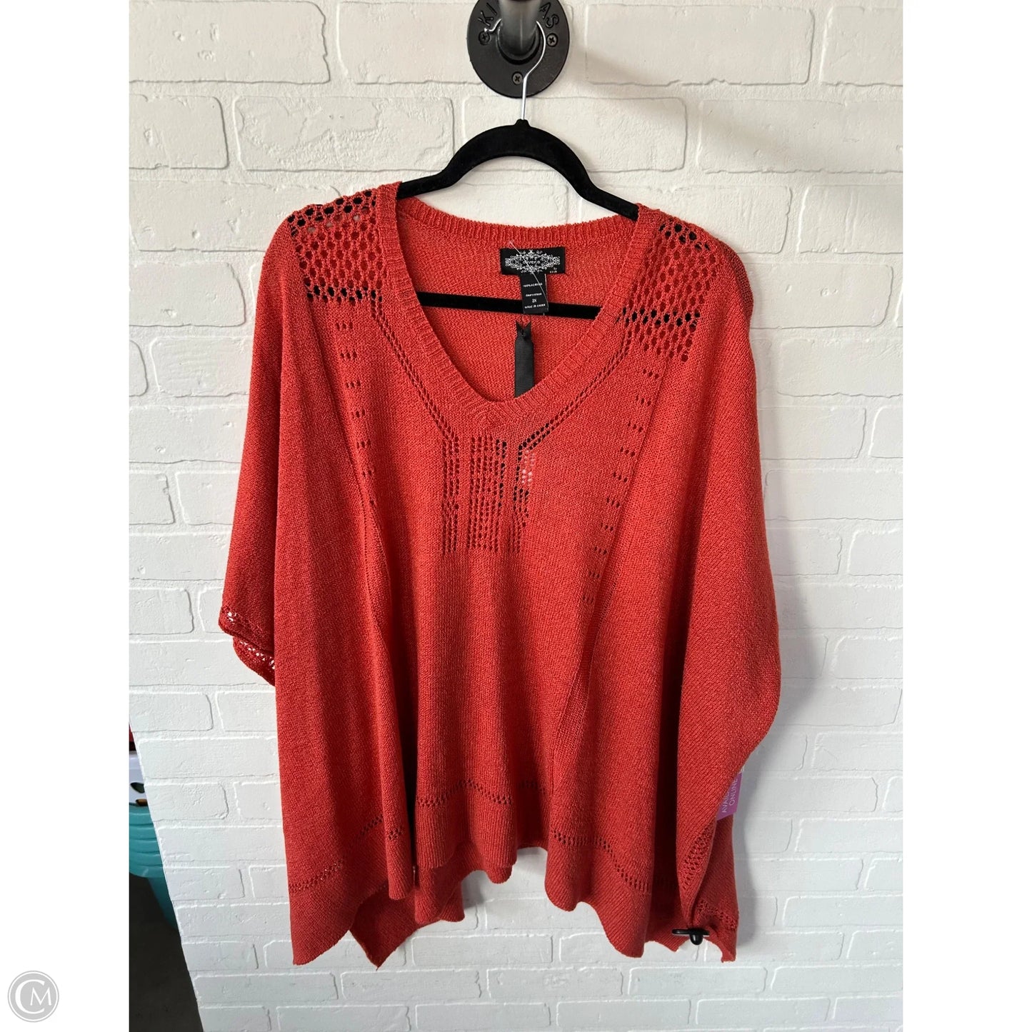 Sweater By Cmc In Orange, Size: 2x