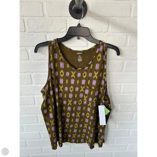 Top Sleeveless Basic By Sonoma In Green & Pink, Size: Xxl