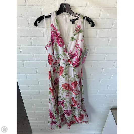 Dress Casual Midi By Roz And Ali In Cream & Pink, Size: S