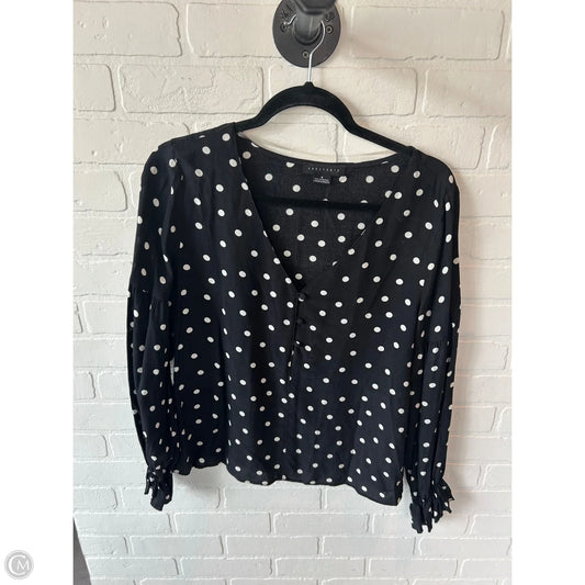 Top Long Sleeve By Sanctuary In Black & White, Size: S