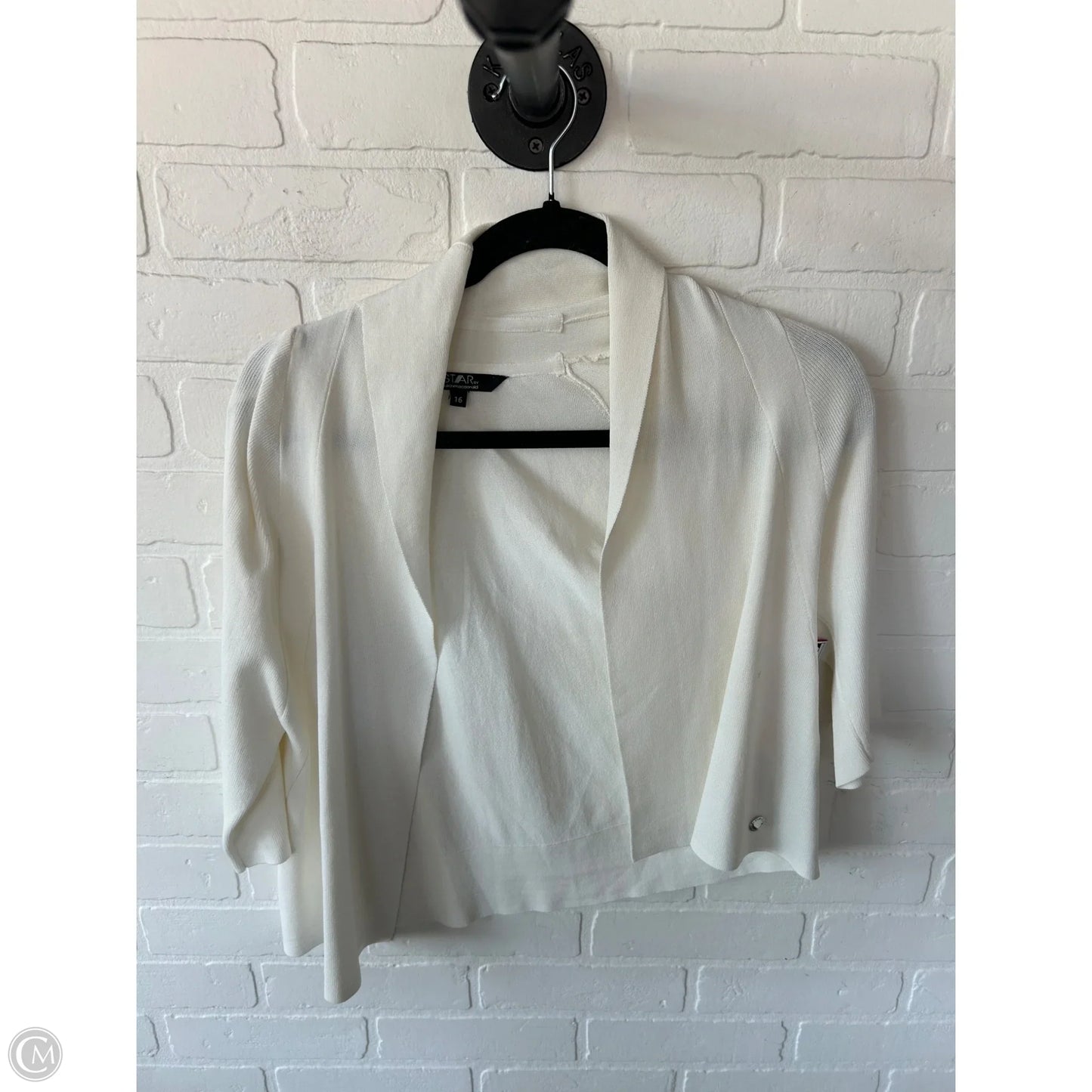 Sweater Cardigan By Clothes Mentor In Cream, Size: Xl