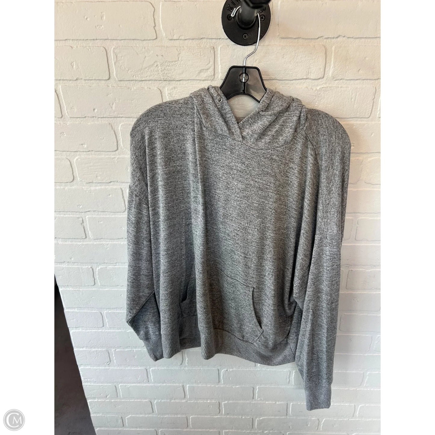 Sweatshirt Hoodie By Gap In Grey, Size: L
