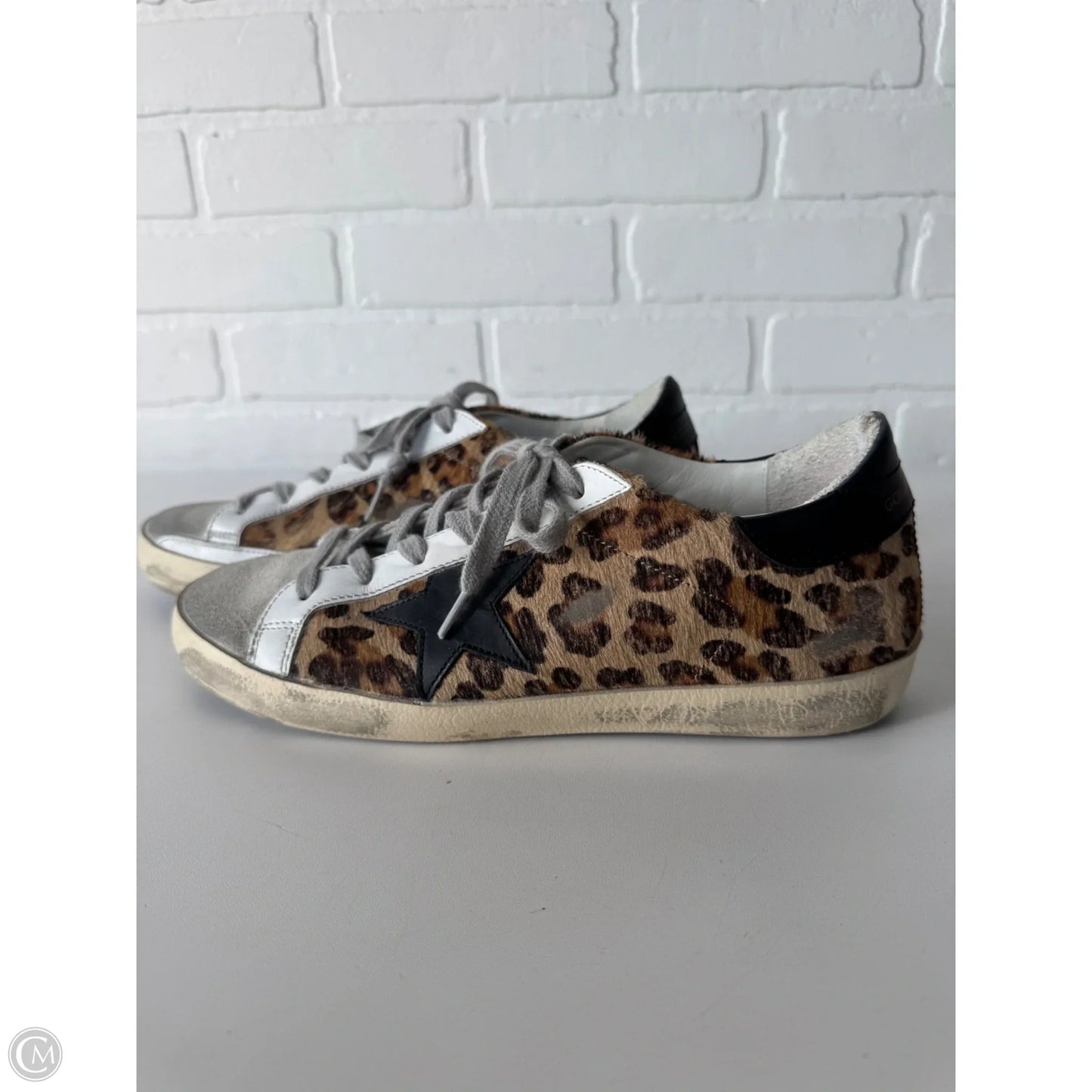 Shoes Luxury Designer By Golden Goose In Leopard Print, Size: 7.5