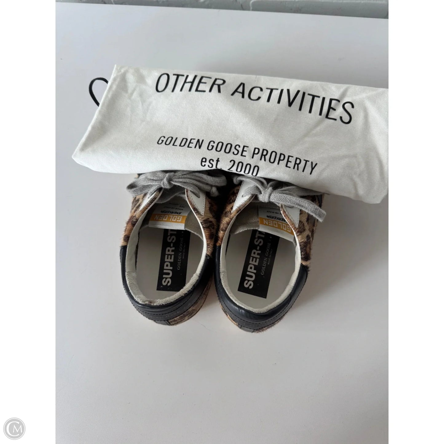 Shoes Luxury Designer By Golden Goose In Leopard Print, Size: 7.5