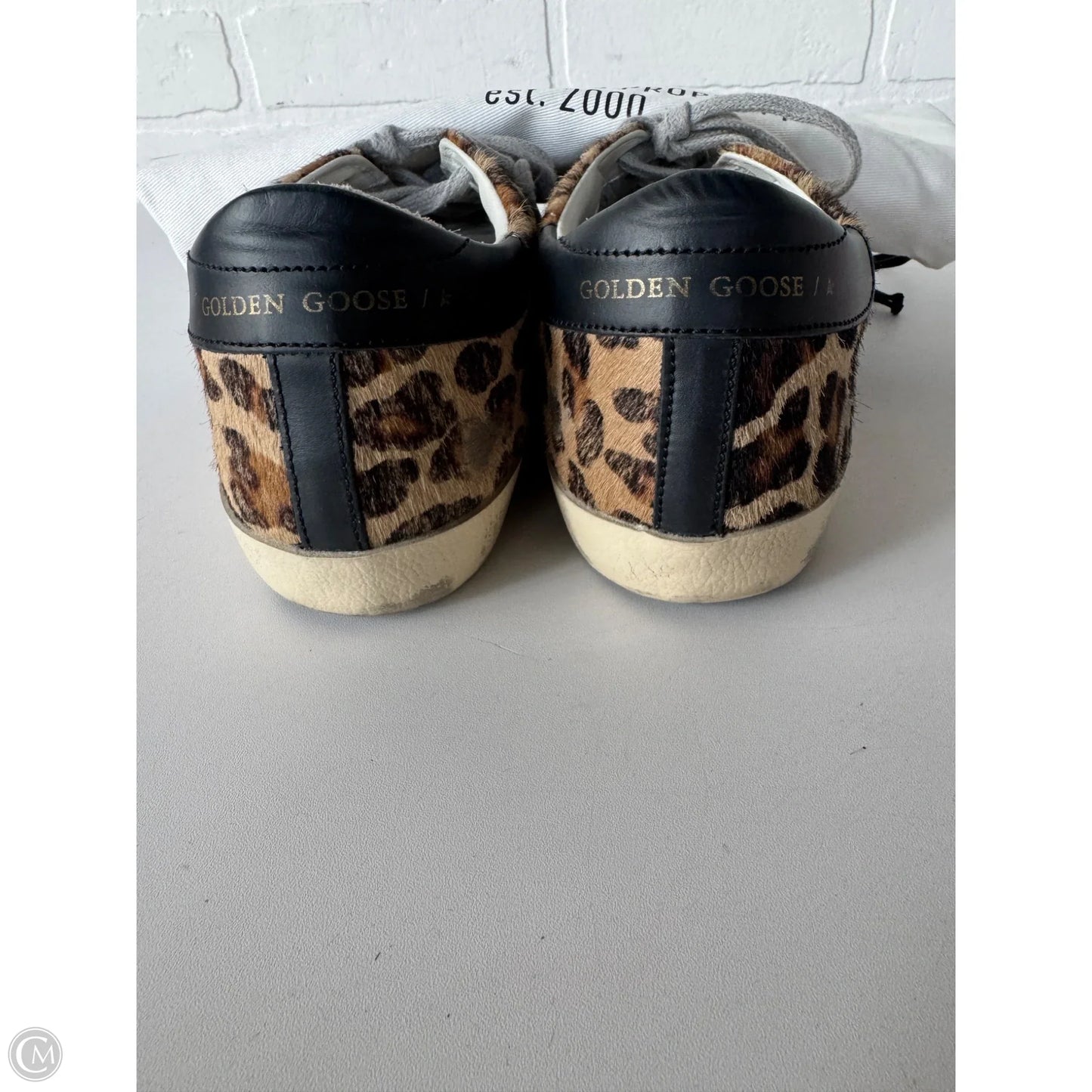 Shoes Luxury Designer By Golden Goose In Leopard Print, Size: 7.5