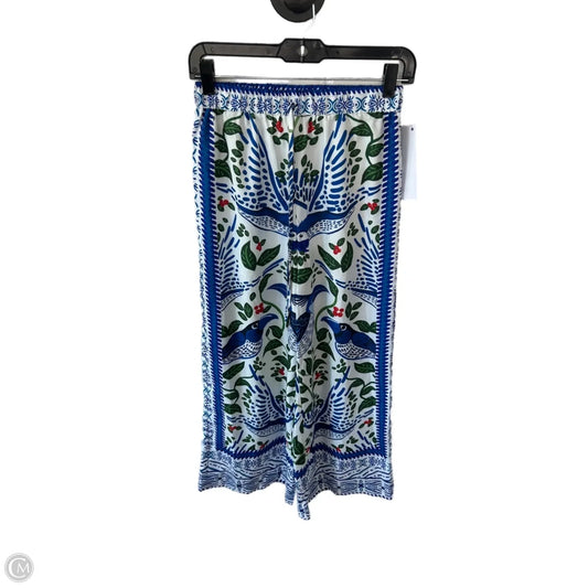 Pants Wide Leg By Shein In Blue & White, Size: 4