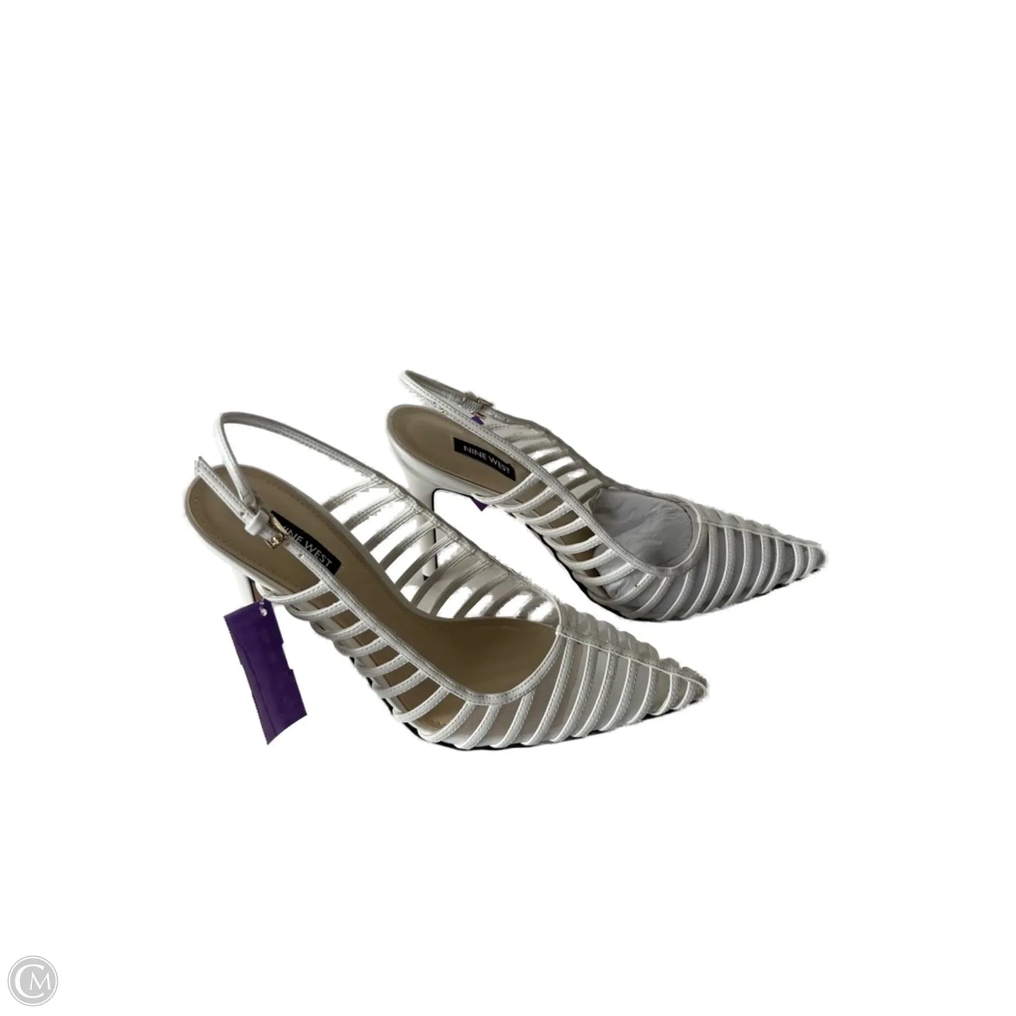 Shoes Heels Stiletto By Nine West In White, Size: 9.5