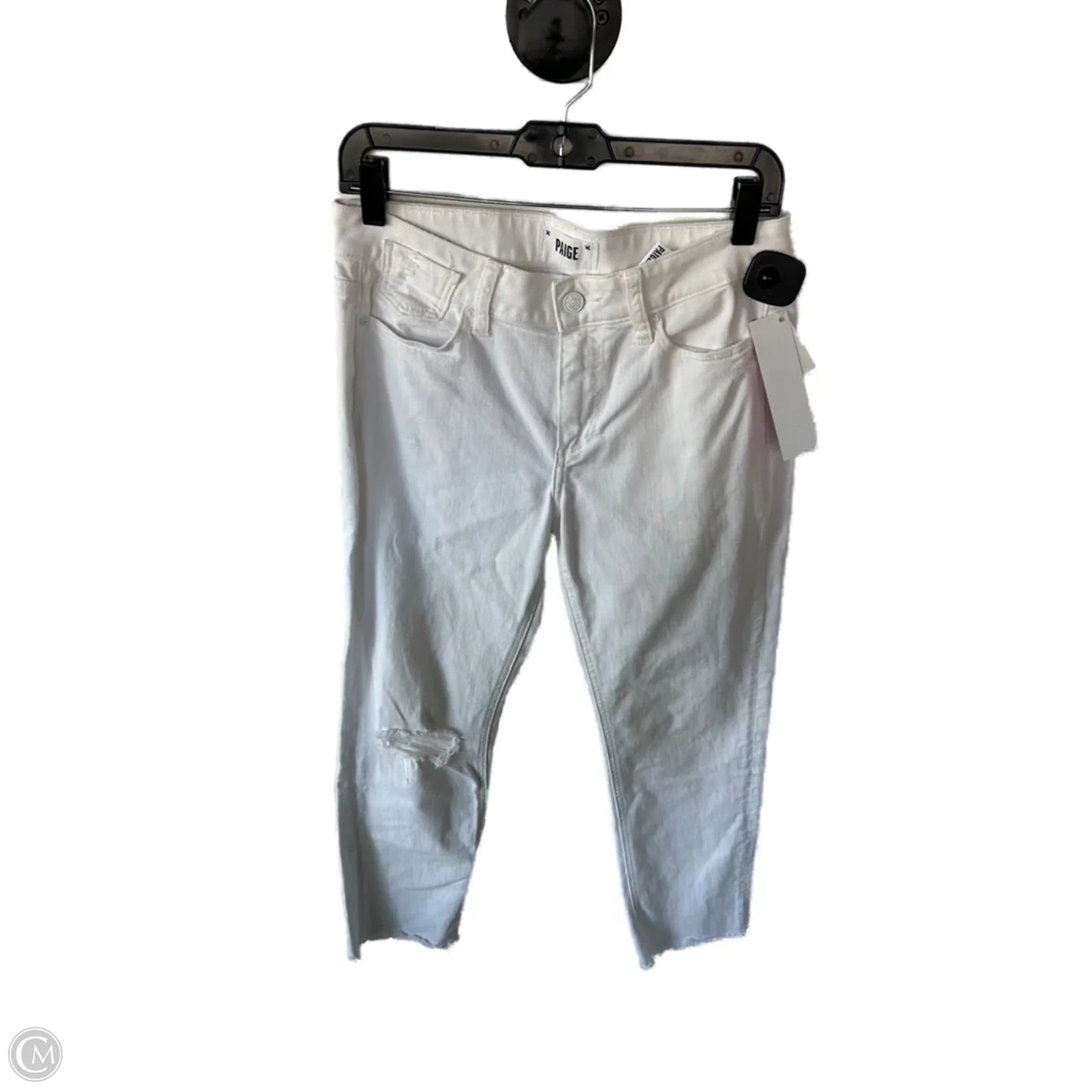 Jeans Straight By Paige In White, Size: 4