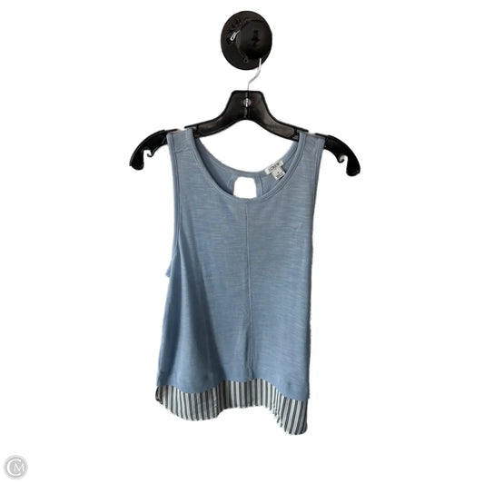 Top Sleeveless By J. Crew In Blue & Cream, Size: M