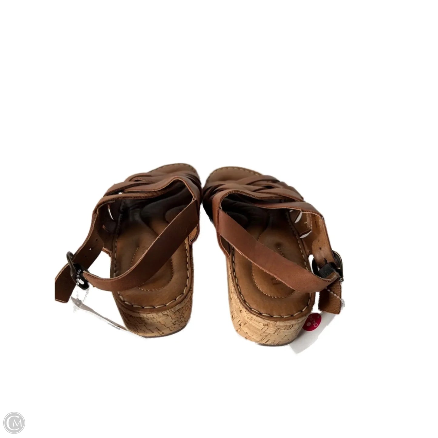 Sandals Heels Wedge By Born In Brown, Size: 9