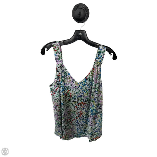 Top Sleeveless By Cabi In Green & White, Size: L
