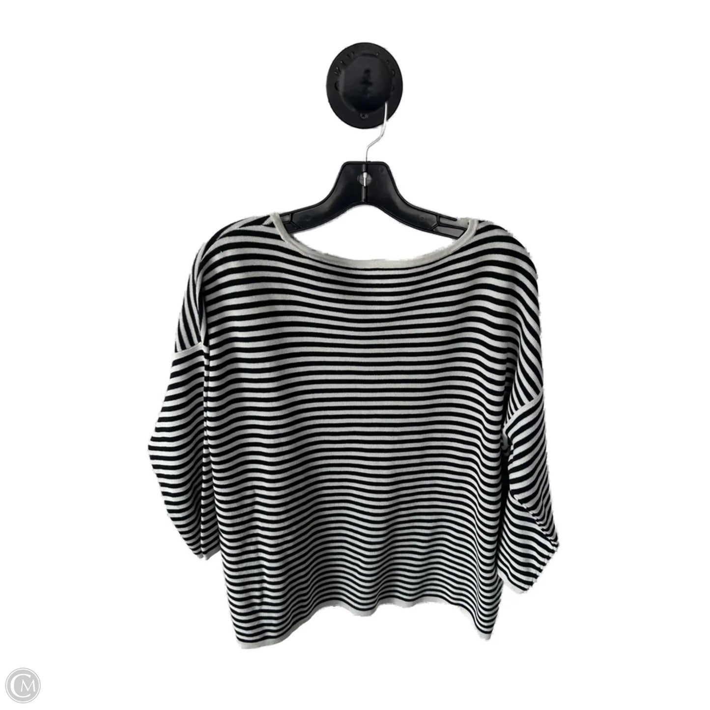 Sweater By Eileen Fisher In Black & Cream, Size: Xl