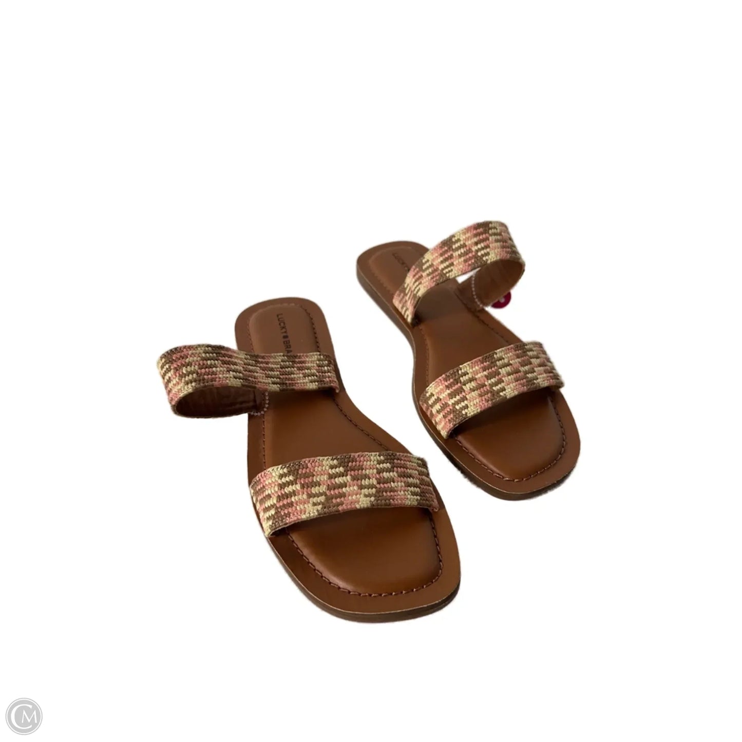 Sandals Flats By Lucky Brand In Cream & Pink, Size: 10