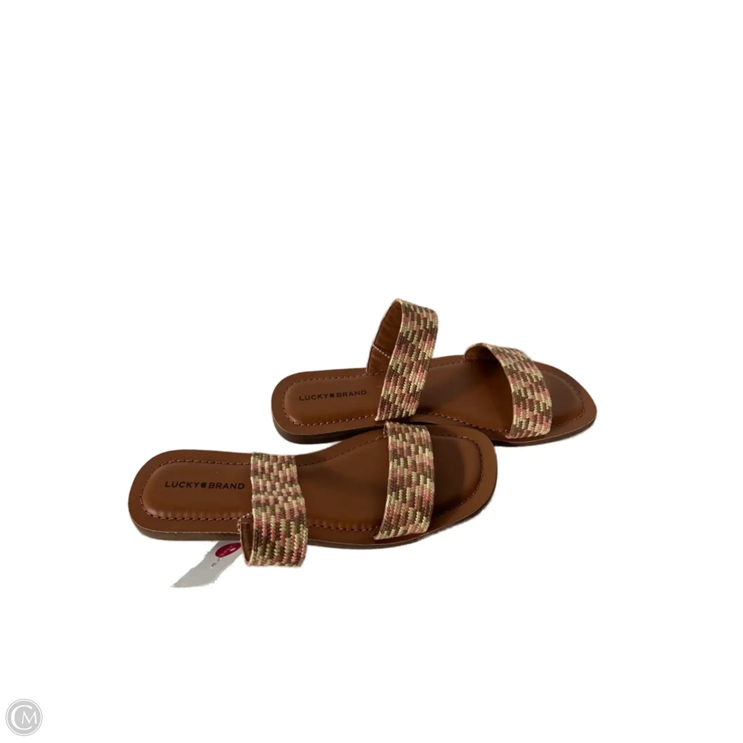 Sandals Flats By Lucky Brand In Cream & Pink, Size: 10