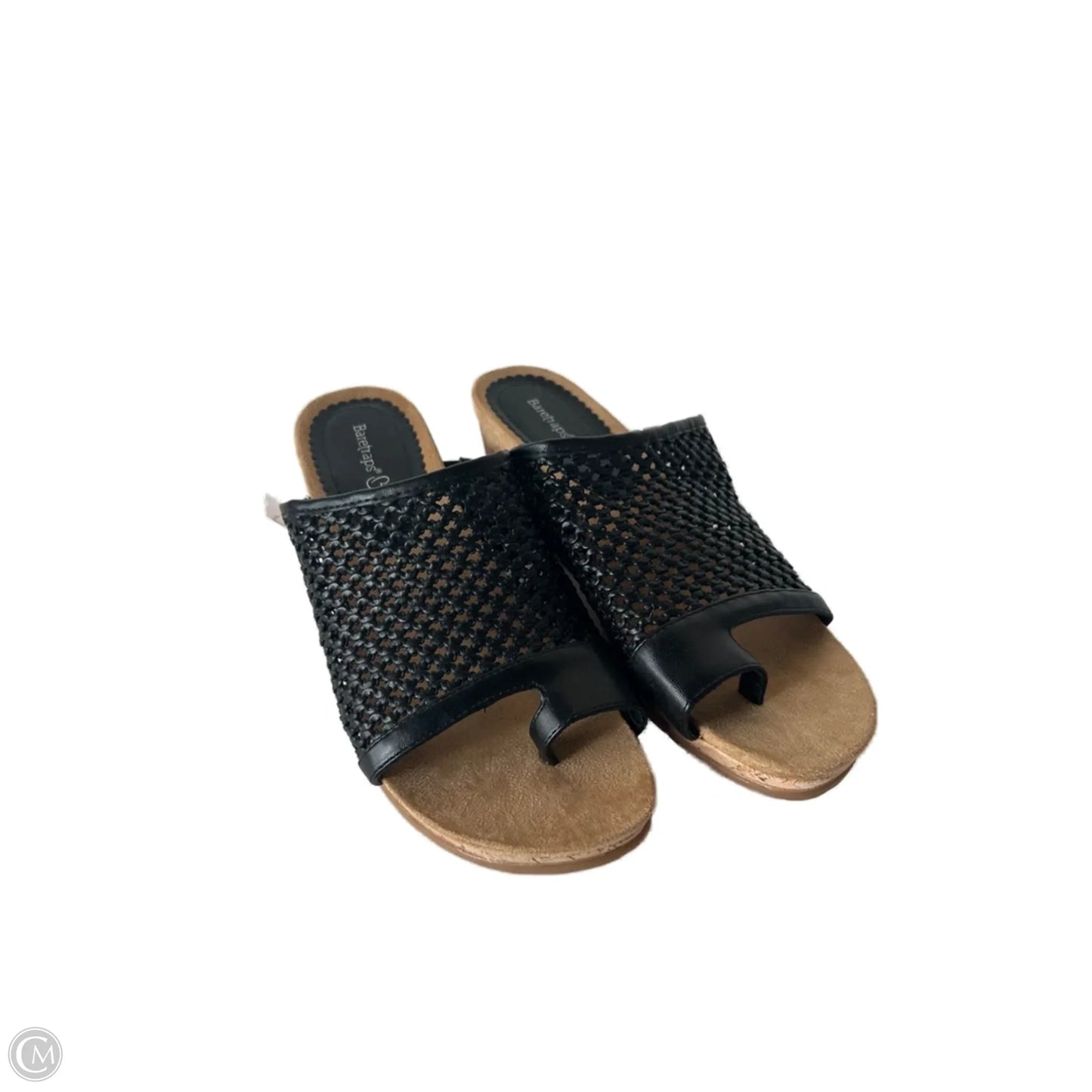 Sandals Heels Wedge By Bare Traps In Black, Size: 10