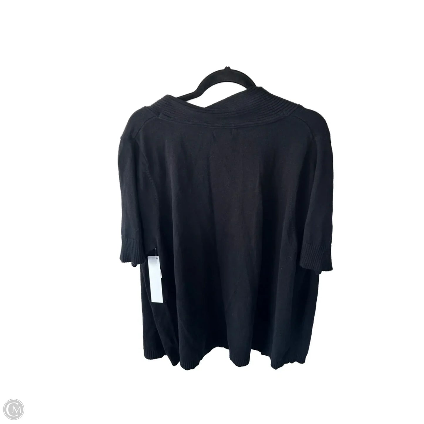 Sweater Cardigan By Croft And Barrow In Black, Size: 2x