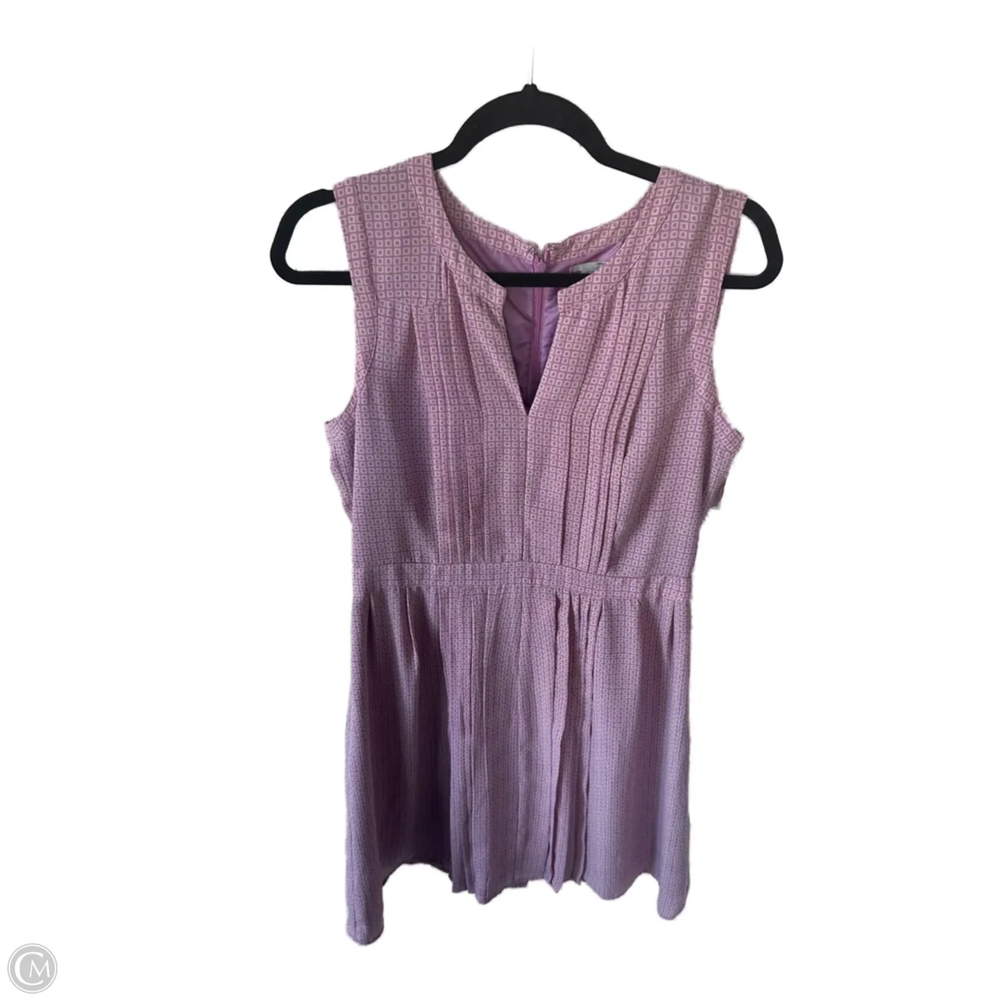 Dress Casual Midi By Halogen In Cream & Purple, Size: M