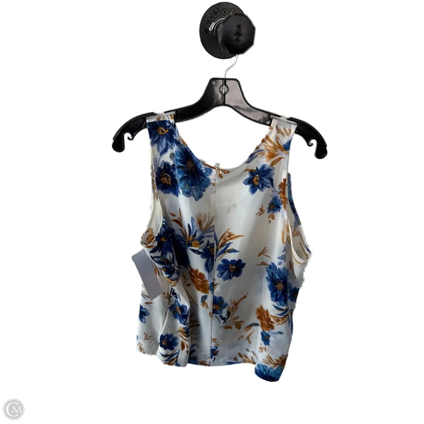 Top Sleeveless By Maurices In Blue & Cream, Size: Xl