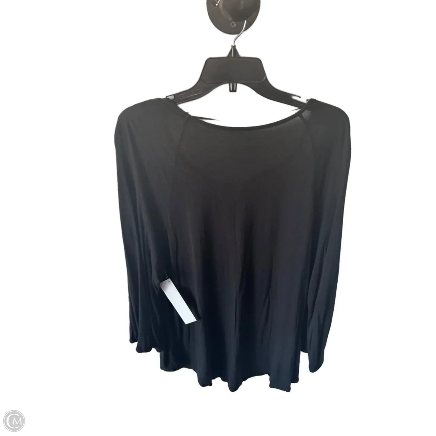 Top Long Sleeve By Inc In Black & Silver, Size: 3x