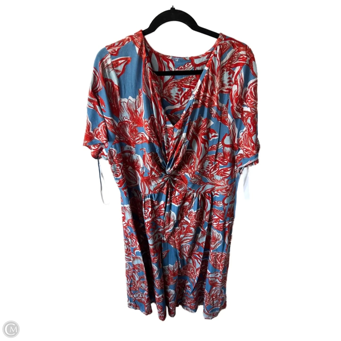 Dress Casual Midi By Soft Surroundings In Blue & Red, Size: 3x