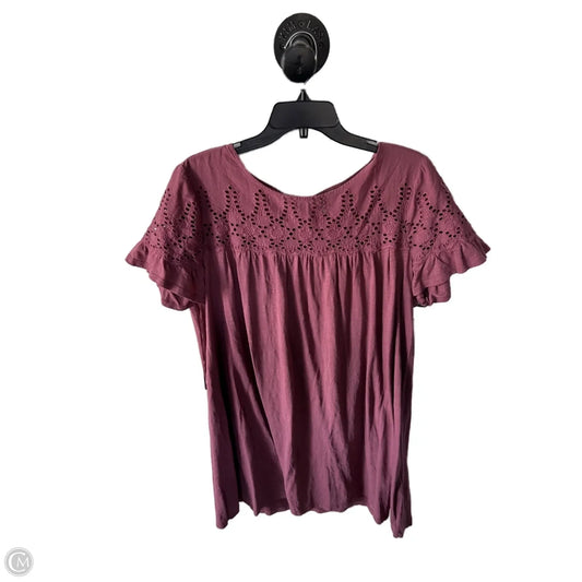 Dress Casual Short By Style And Company In Maroon, Size: L