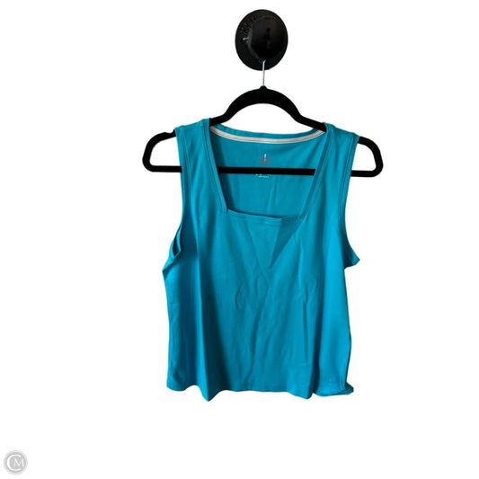 Top Sleeveless Basic By Isaac Mizrahi Live Qvc In Blue, Size: L
