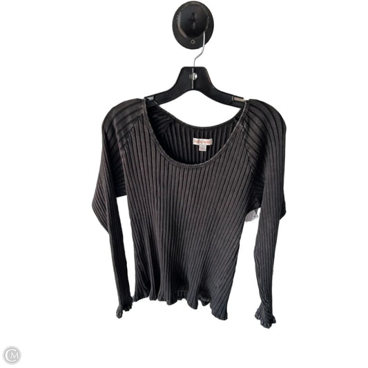Top Long Sleeve By Knox Rose In Black, Size: L