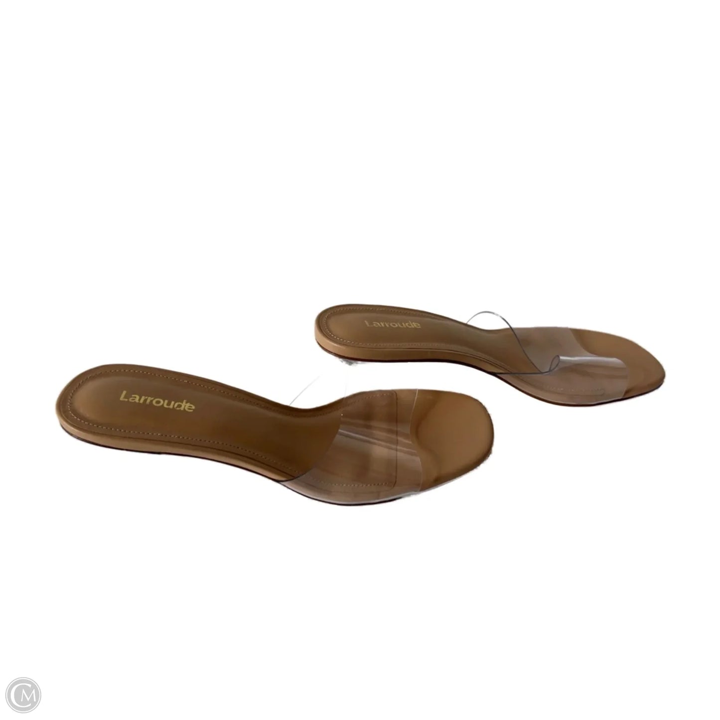 Sandals Heels Block By Clothes Mentor In Clear, Size: 7