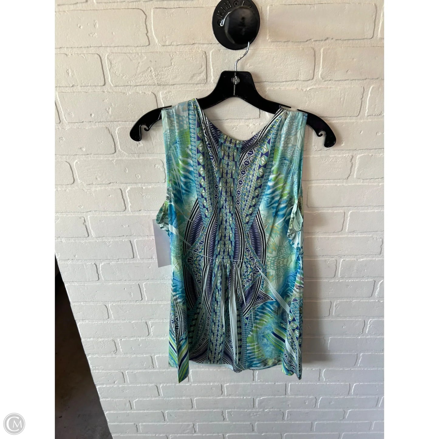Top Sleeveless By Apt 9 In Blue & Green, Size: M