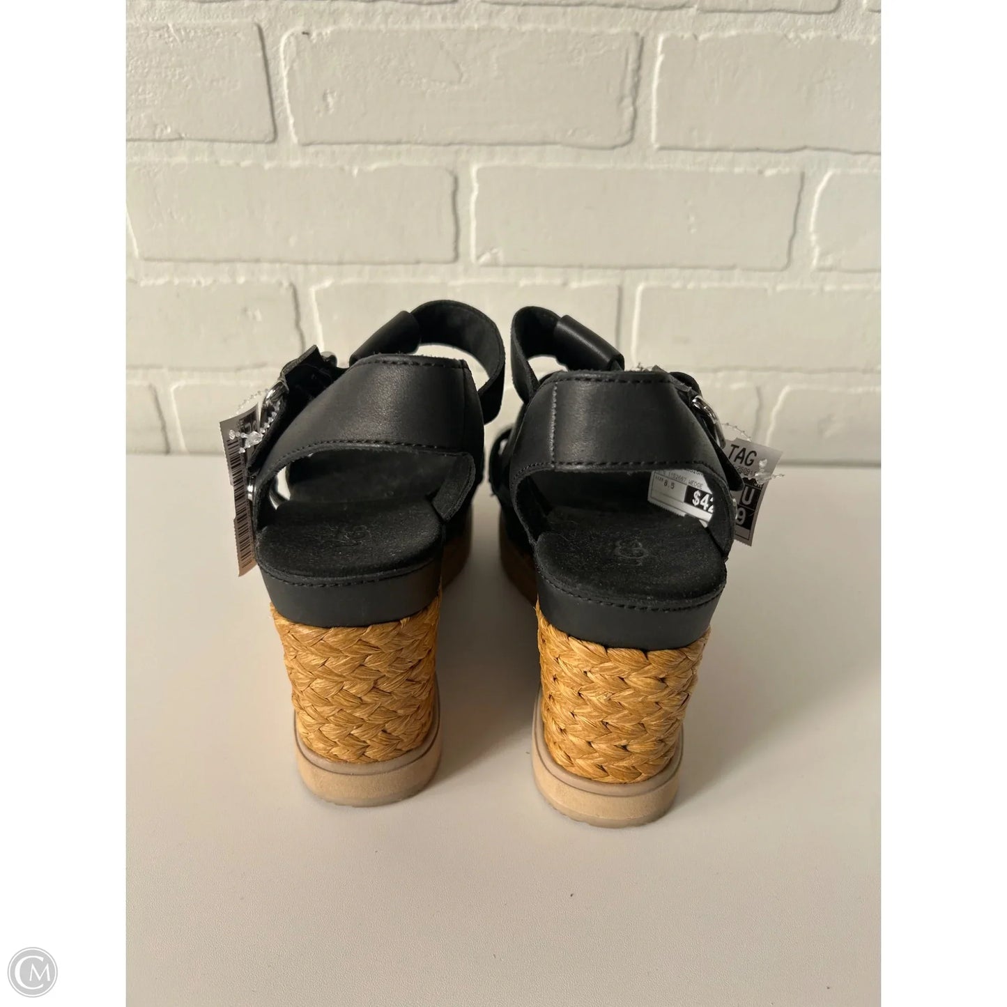 Sandals Designer By Ugg In Black, Size: 8.5