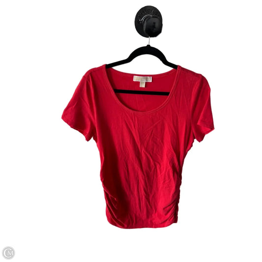 Top Short Sleeve By Michael By Michael Kors In Red, Size: L