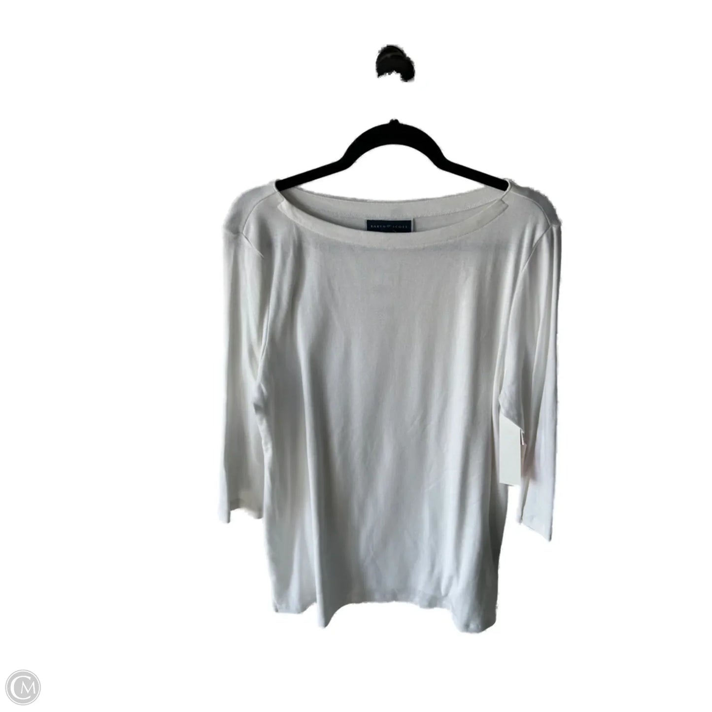 Top 3/4 Sleeve By Karen Scott In White, Size: 1x