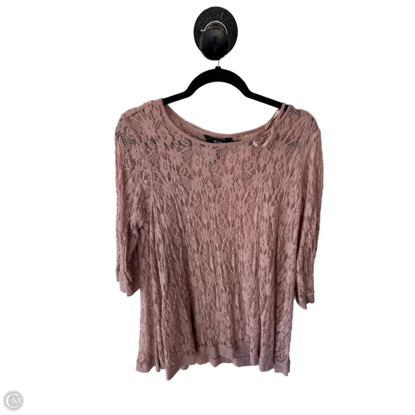 Tunic 3/4 Sleeve By Ali Miles In Purple, Size: L