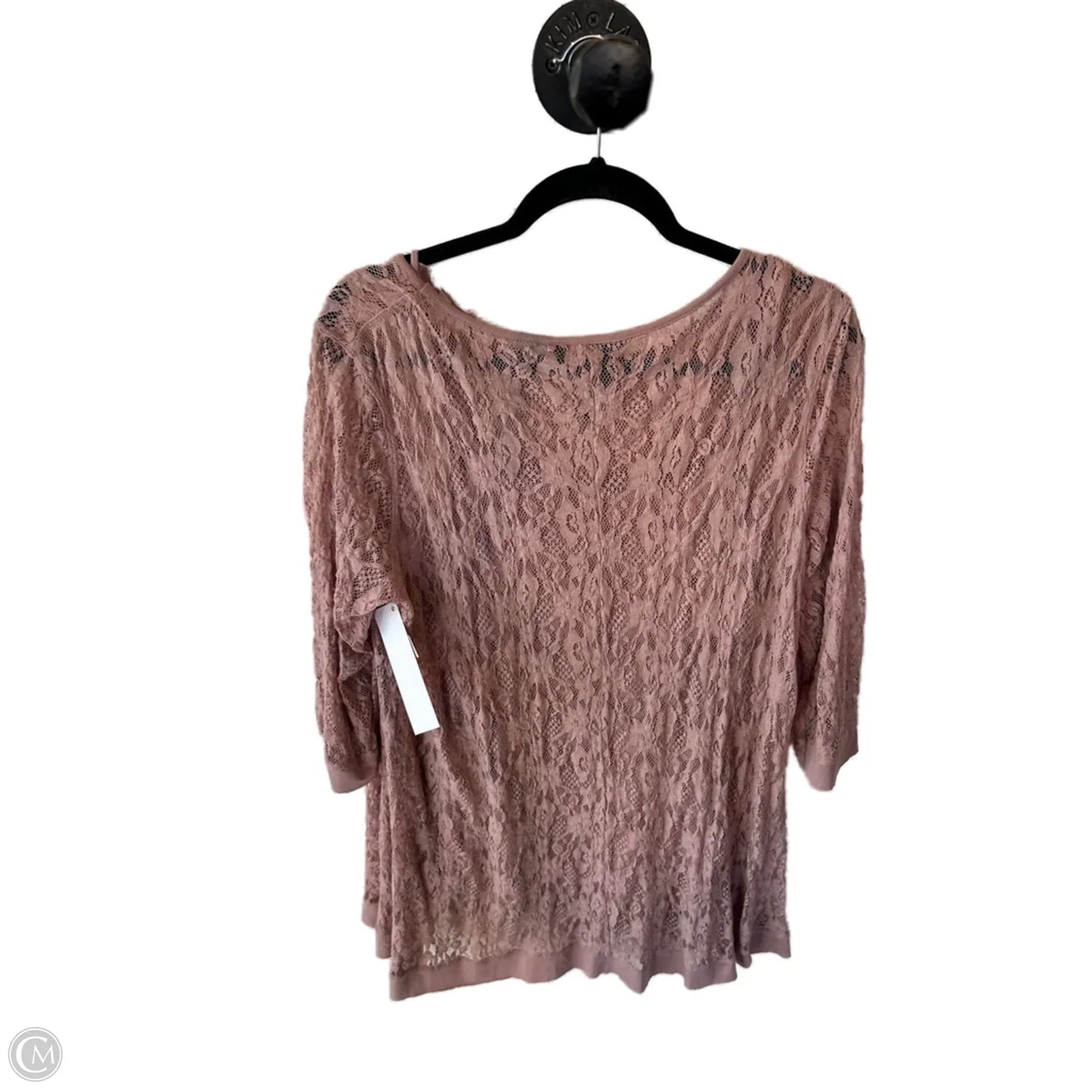 Tunic 3/4 Sleeve By Ali Miles In Purple, Size: L