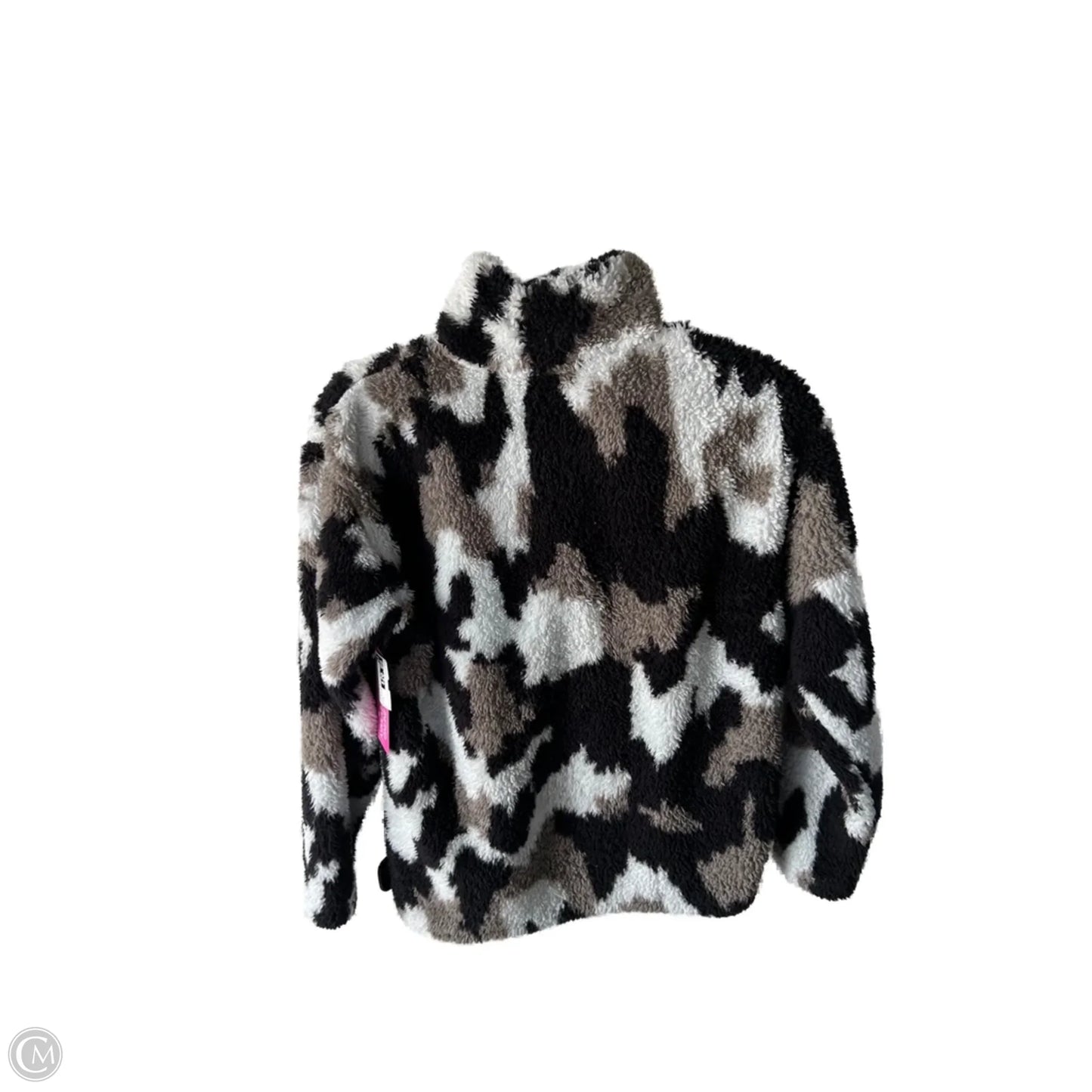 Jacket Fleece By Eddie Bauer In Black & White, Size: S