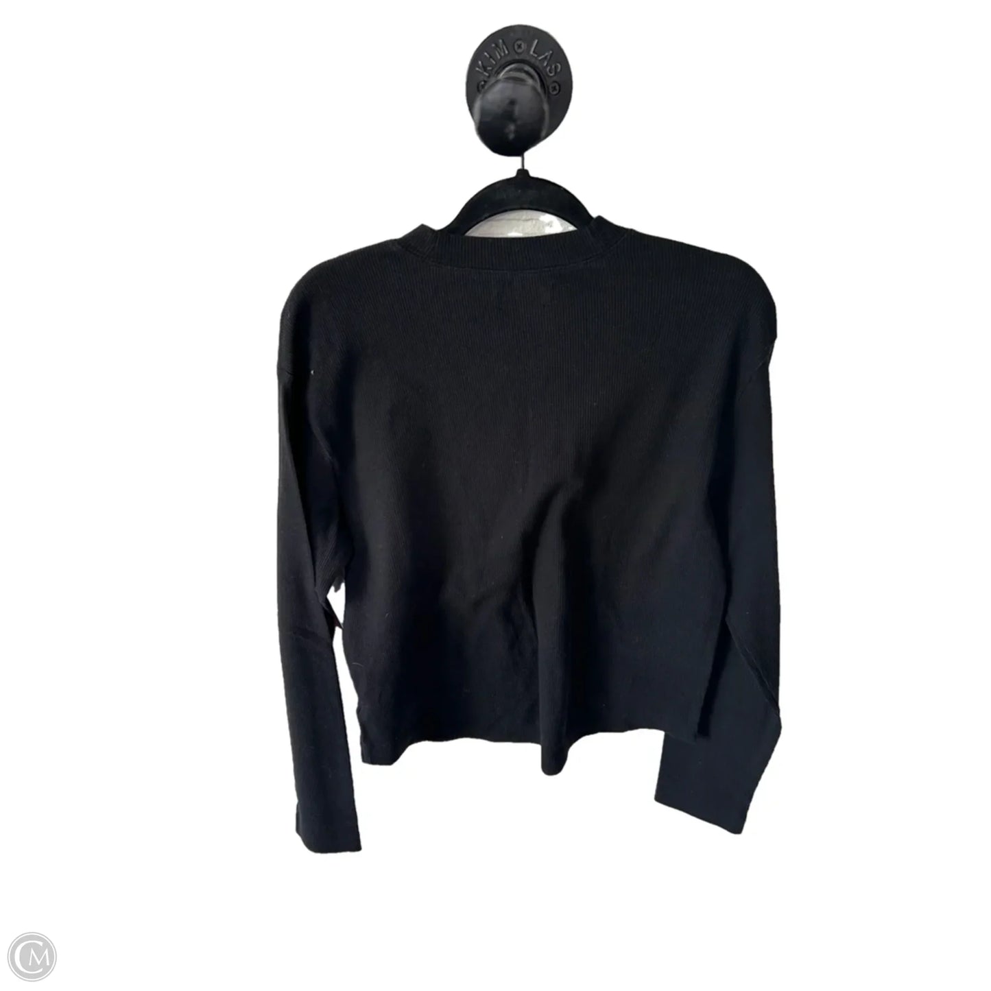 Top Long Sleeve Basic By Gap In Black, Size: S