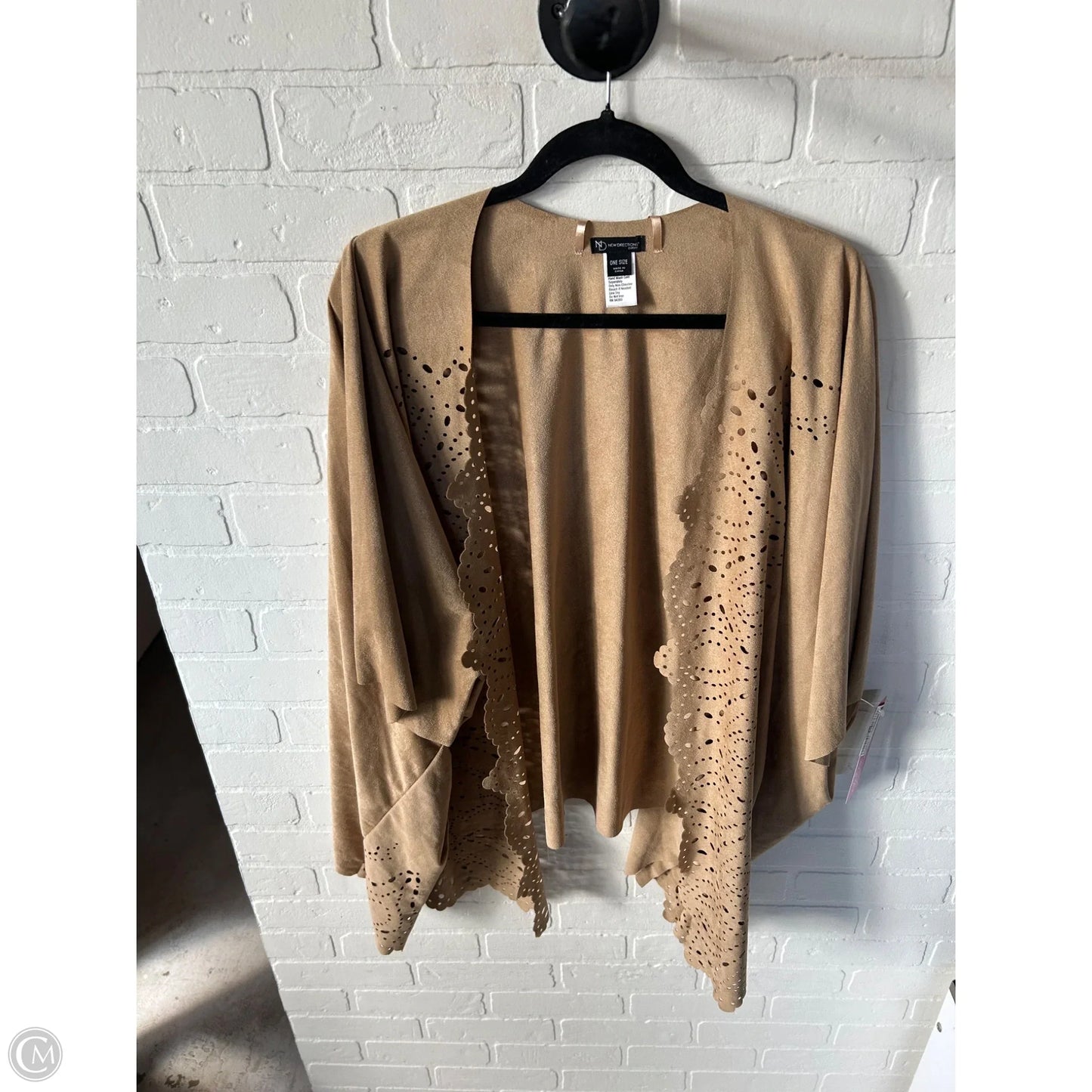 Cardigan By New Directions In Tan, Size: Osfm