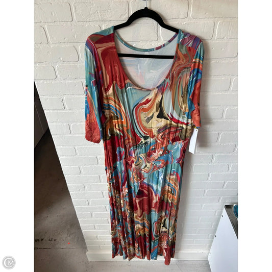 Dress Casual Maxi By Soft Surroundings In Orange & Red, Size: 2x