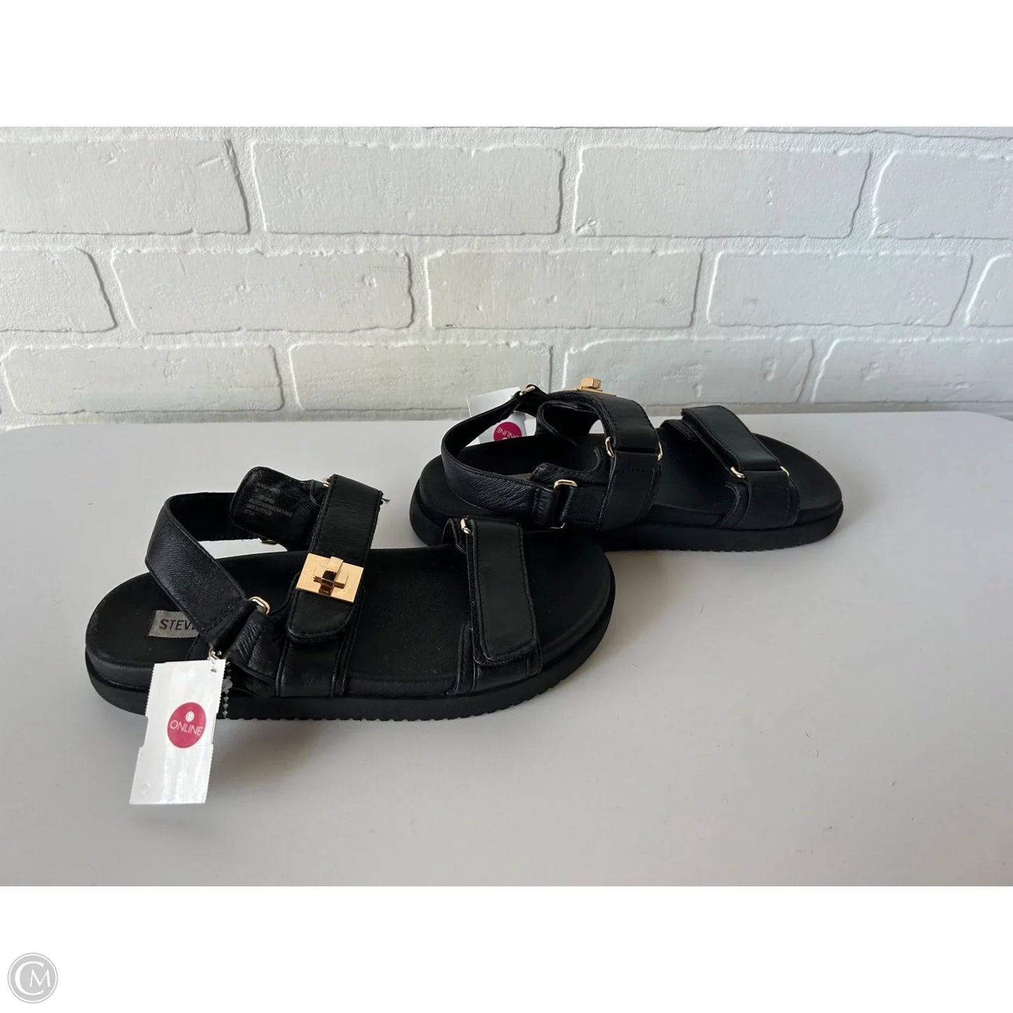 Sandals Flats By Steve Madden In Black, Size: 7