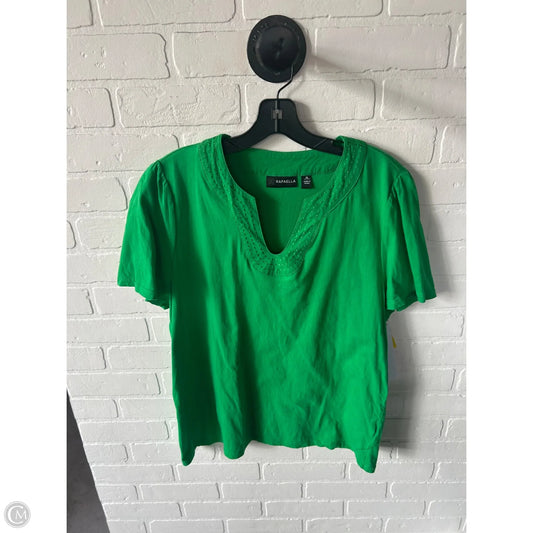 Top Short Sleeve By Rafaella In Green, Size: Xl