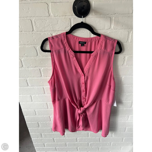 Top Sleeveless By Torrid In Pink, Size: 1x