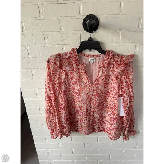 Top Long Sleeve By J. Crew In Pink, Size: Xs